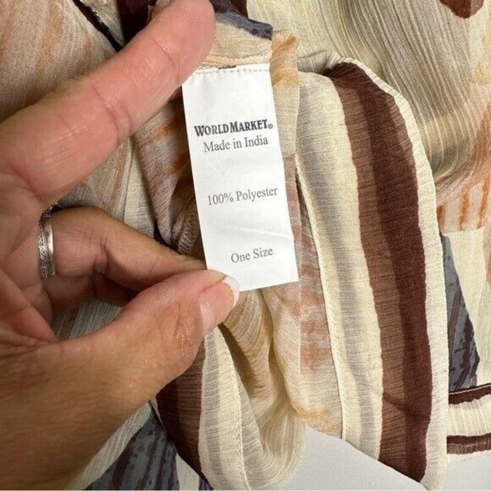 World Market Kimono Cardigan Swim Cover Up One Size - Picture 9 of 12